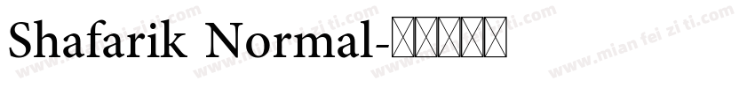 Shafarik Normal字体转换